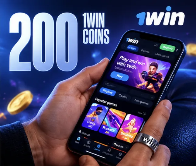 ফোনে 1win অ্যাপ ইনস্টল করার জন্য 200 1win Coins